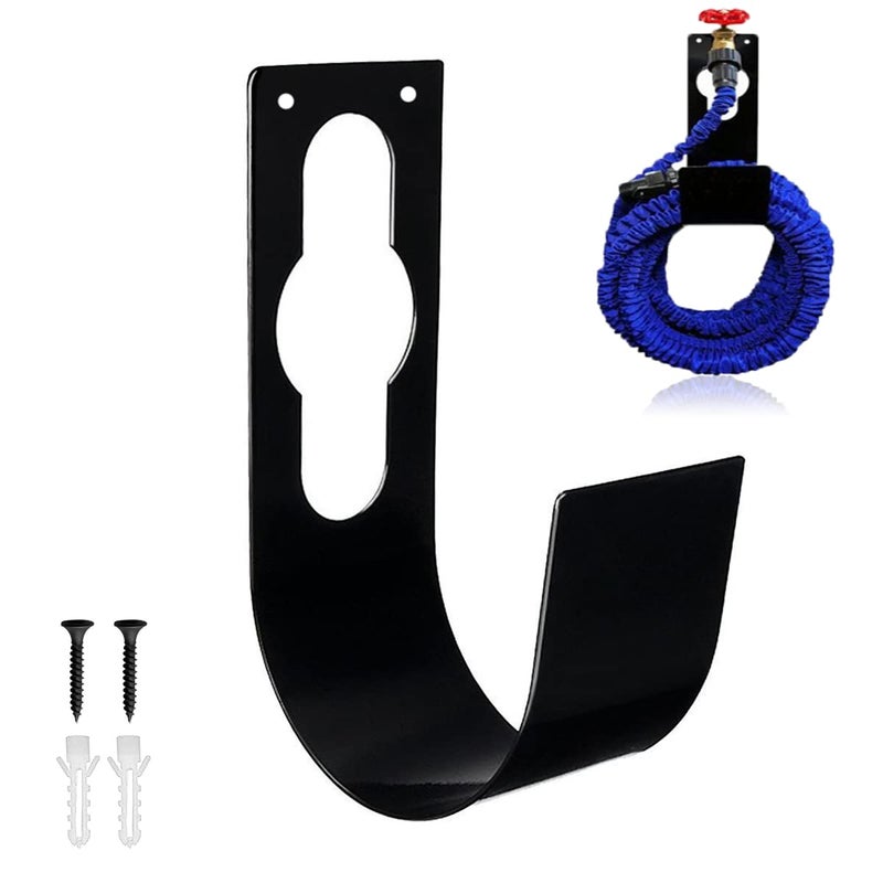 SupKing Hose Holder Wall Mount Heavy Duty Garden Hose Hanger Reel Metal Hose Hooks Fit to100ft Expandable Watering Hose Storage - Image 1